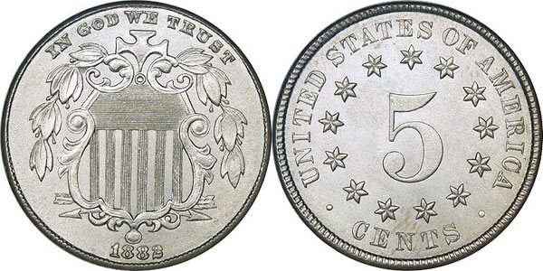 Giant 1877 Shield Nickel 